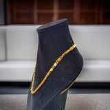 Nawabi Style Artificial Gold Chain – 1 Gram Gold Plated 20-inch chain for boys and girls, perfect for traditional and modern wear