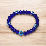 Nazar Suraksha Bracelet with Evil Eye Stone – Buri Nazar Protection & Root Chakra Healing Jewelry, Stretchable & Lab Certified
