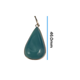 Original Firoza pendant with a vibrant turquoise hue, displayed on a necklace, highlighting its polished finish and elegant design.