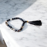 Original Sulemani Hakik Mala with 27+1 Lab-Certified 8MM Black Beads for Emotional Stability and Meditation