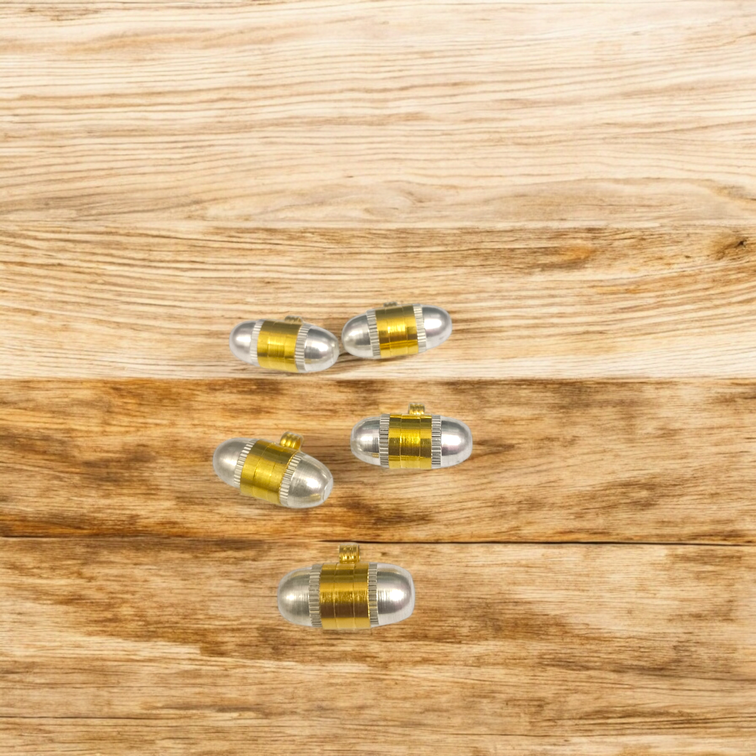 Pure Brass And Silver Metal Taweez With Free Bhojpatra Sheet | Spiritual Amulet Set Of 5