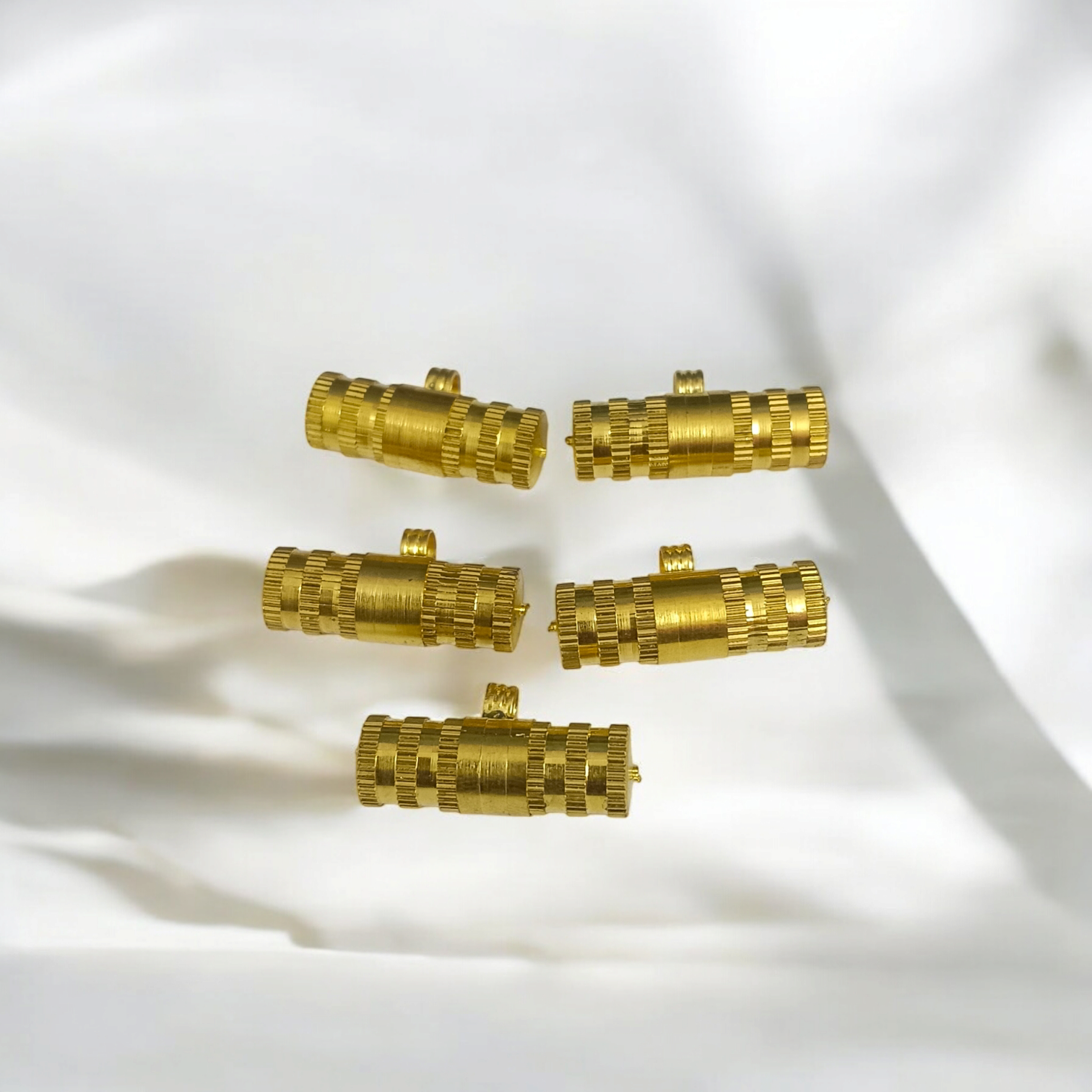 Pure Golden Metal Taweez with Free Bhojpatra Sheet | Spiritual Amulet Set of 5