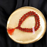 Rudraksha Mala 54+1 beads made from Pathri Rudraksha, featuring 11MM beads, lab certified, ideal for jaap, meditation, and wear.