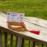 Safed Chandan Mala 54+1 beads, also known as White Sandalwood Mala, featuring 8MM beads, lab certified, ideal for jaap, meditation, and daily wear.