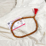 Safed Chandan Mala 54+1 beads, also known as White Sandalwood Mala, featuring 8MM beads, lab certified, ideal for jaap, meditation, and daily wear.