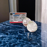 Set of 2 Crystal Balls for hanging, made of high-quality crystals, used for spiritual rituals, Vastu remedies, and home décor to enhance energy flow and attract positive vibrations.