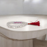 Sphatik Mala 27+1 beads made from diamond-cut crystal, designed to help overcome financial and business challenges