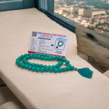 Turquoise Mala 54+1 beads made from original Firoza (Turquoise), lab certified, 8MM beads perfect for chanting mantras and spiritual wear.