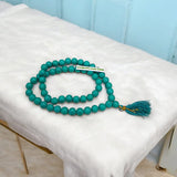 Turquoise Mala 54+1 beads made from original Firoza (Turquoise), lab certified, 8MM beads perfect for chanting mantras and spiritual wear.