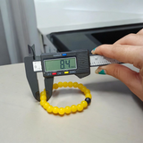 Yellow Agate (Hakik) & Ebony Wood Bracelet with 8mm Natural Beads – Stretchable & Lab Certified Spiritual Healing Jewelry