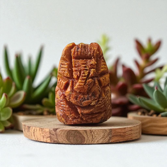 100% Organic Small Turmeric Ganesha Idol for Home, Office, and Car Dashboard – Handcrafted Eco-Friendly Haldi Ganesh Murti