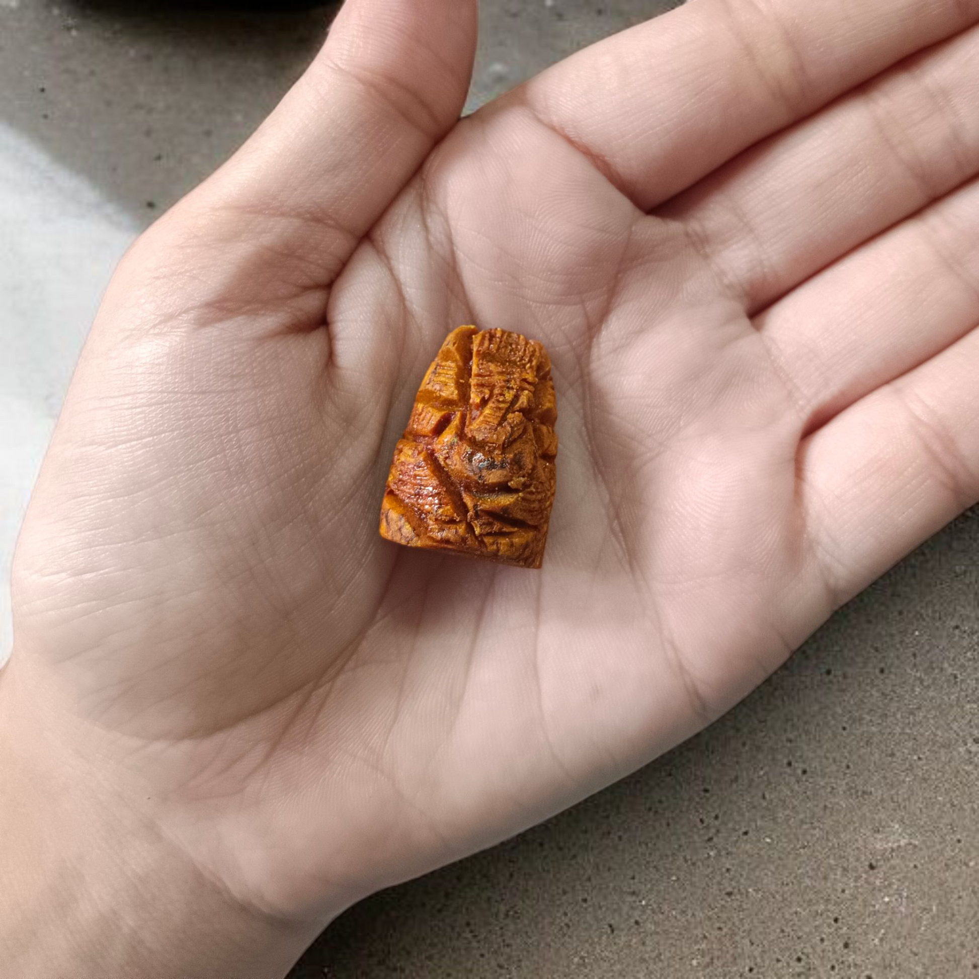 100% Organic Small Turmeric Ganesha Idol for Home, Office, and Car Dashboard – Handcrafted Eco-Friendly Haldi Ganesh Murti