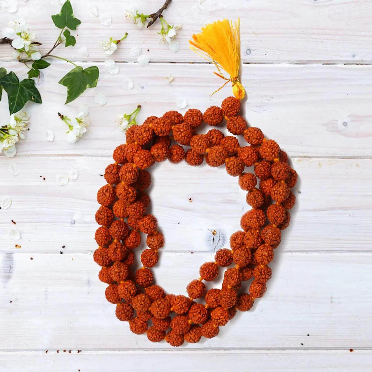 100% original 8MM Rudraksha Mala, lab-certified for authenticity, available in 27+1, 54+1, and 108+1 bead variants for jaap and wearing by Gurupujan.