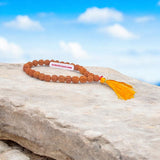 27+1 Beads Rudraksha Mala, lab-certified 5 Mukhi Rudraksha Jaap Mala by Gurupujan, ideal for chanting and meditation on the go.