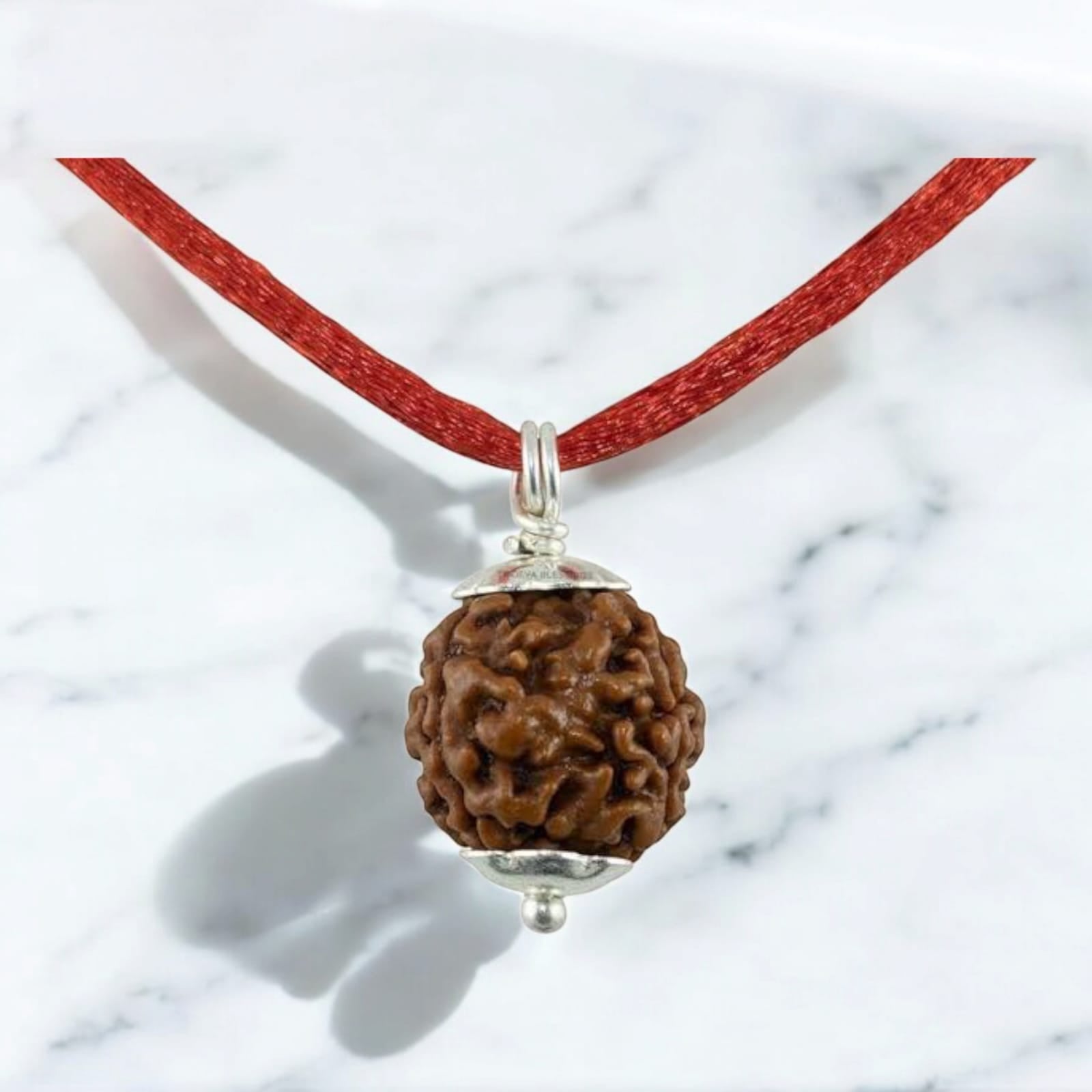 3 Mukhi Ganesh Rudraksha - Lab Certified - For Removing Obstacles, Boosting Confidence, and Spiritual Growth