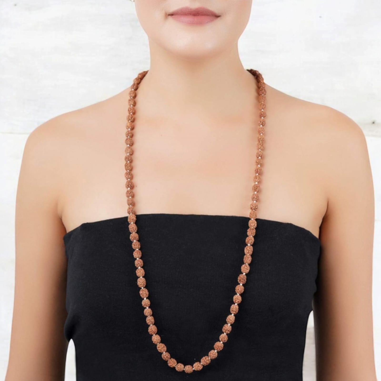 3 Mukhi Rudraksha Mala - Lab Certified - For Removing Obstacles, Confidence Boost, and Spiritual Growth