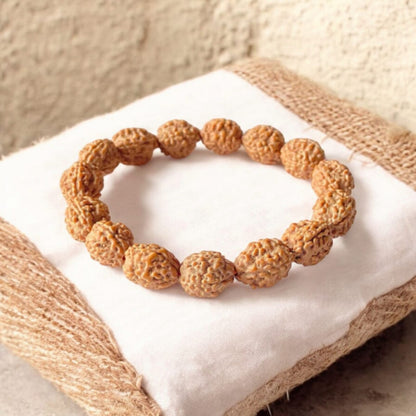 4 Mukhi Rudraksha Bracelet - Lab Certified - For Knowledge, Creativity, and Mental Clarity