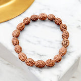 4 Mukhi Rudraksha Bracelet - Lab Certified - For Knowledge, Creativity, and Mental Clarity