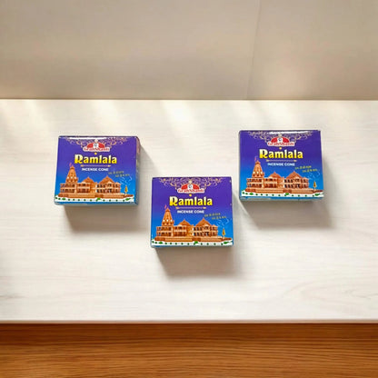 4 in 1 Dhoop Cone Set of 12 with X2, Kasturi, Ramlala & Cobb Fragrances for Puja and Meditation