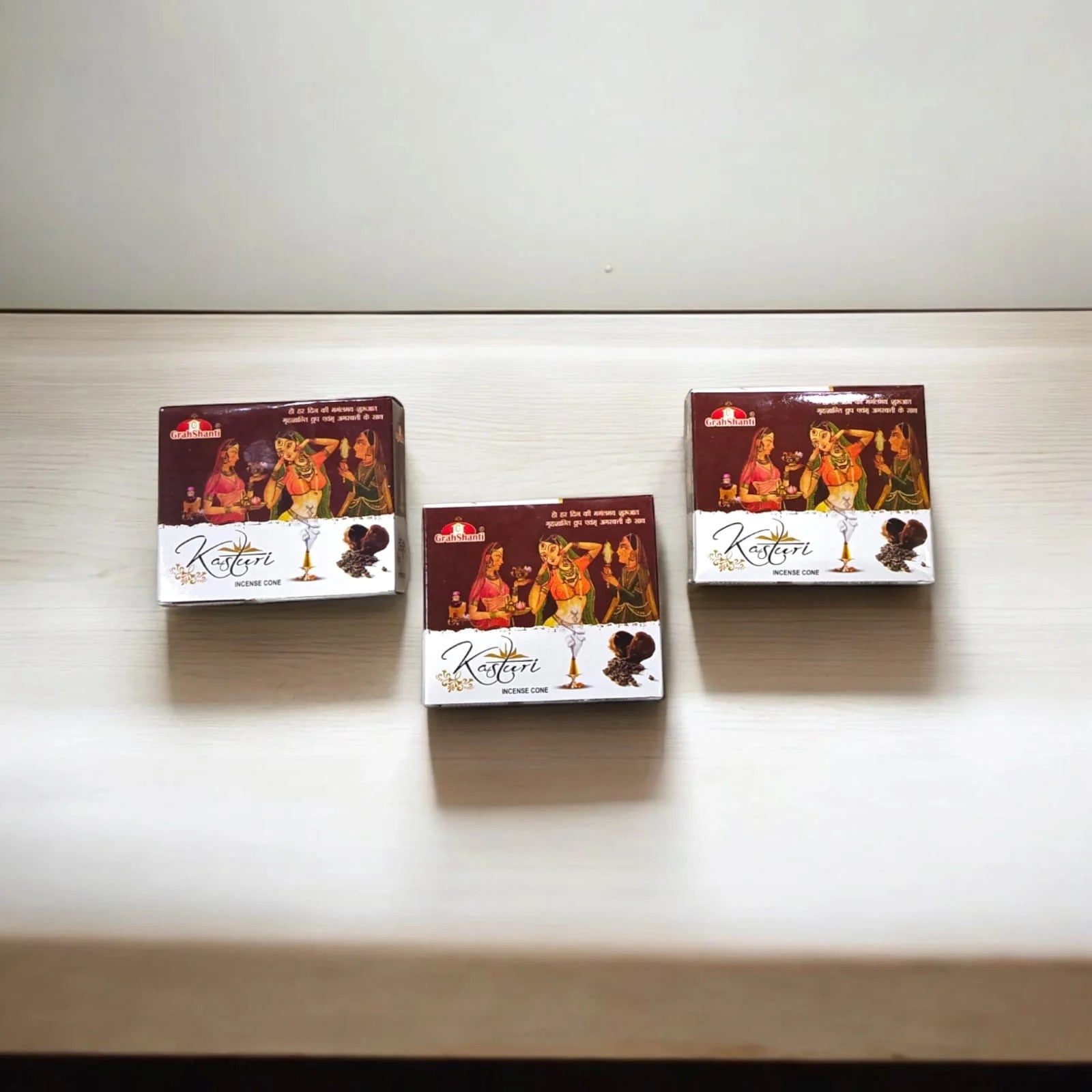 4 in 1 Dhoop Cone Set of 12 with X2, Kasturi, Ramlala & Cobb Fragrances for Puja and Meditation