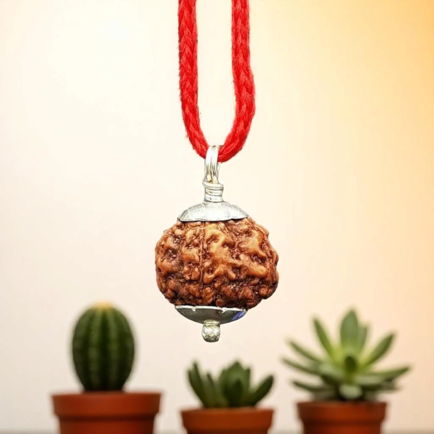 6 Mukhi Rudraksha | Certified Natural Rudraksha Pendant | Gurupujan