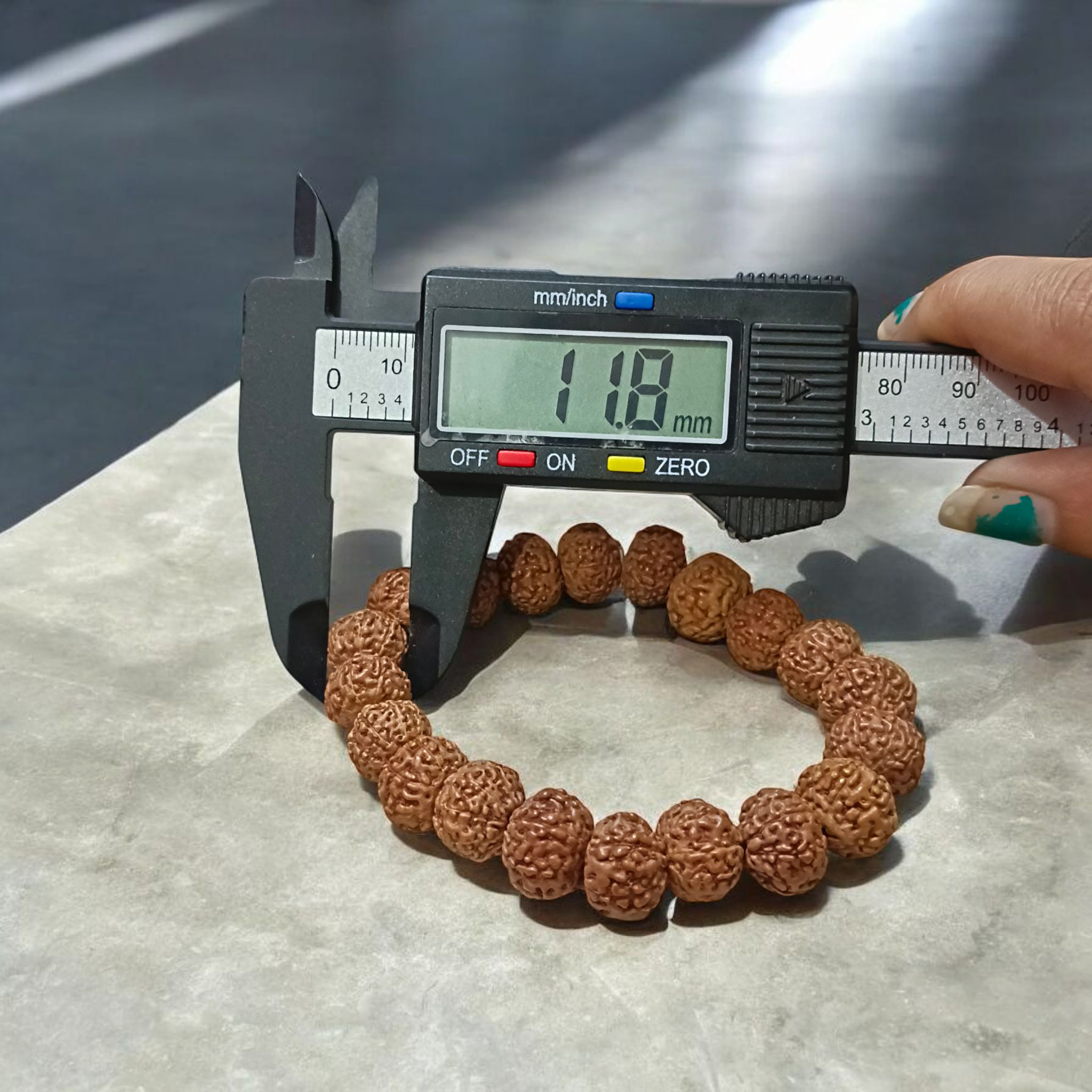 8 Mukhi Rudraksha bracelet featuring eight-faced Rudraksha beads, offering protection, success, and spiritual growth