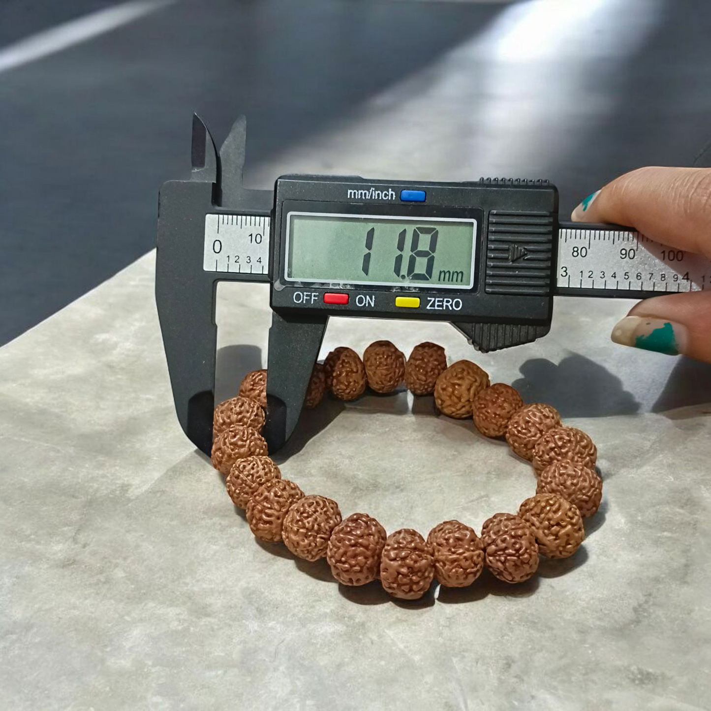 8 Mukhi Rudraksha bracelet featuring eight-faced Rudraksha beads, offering protection, success, and spiritual growth