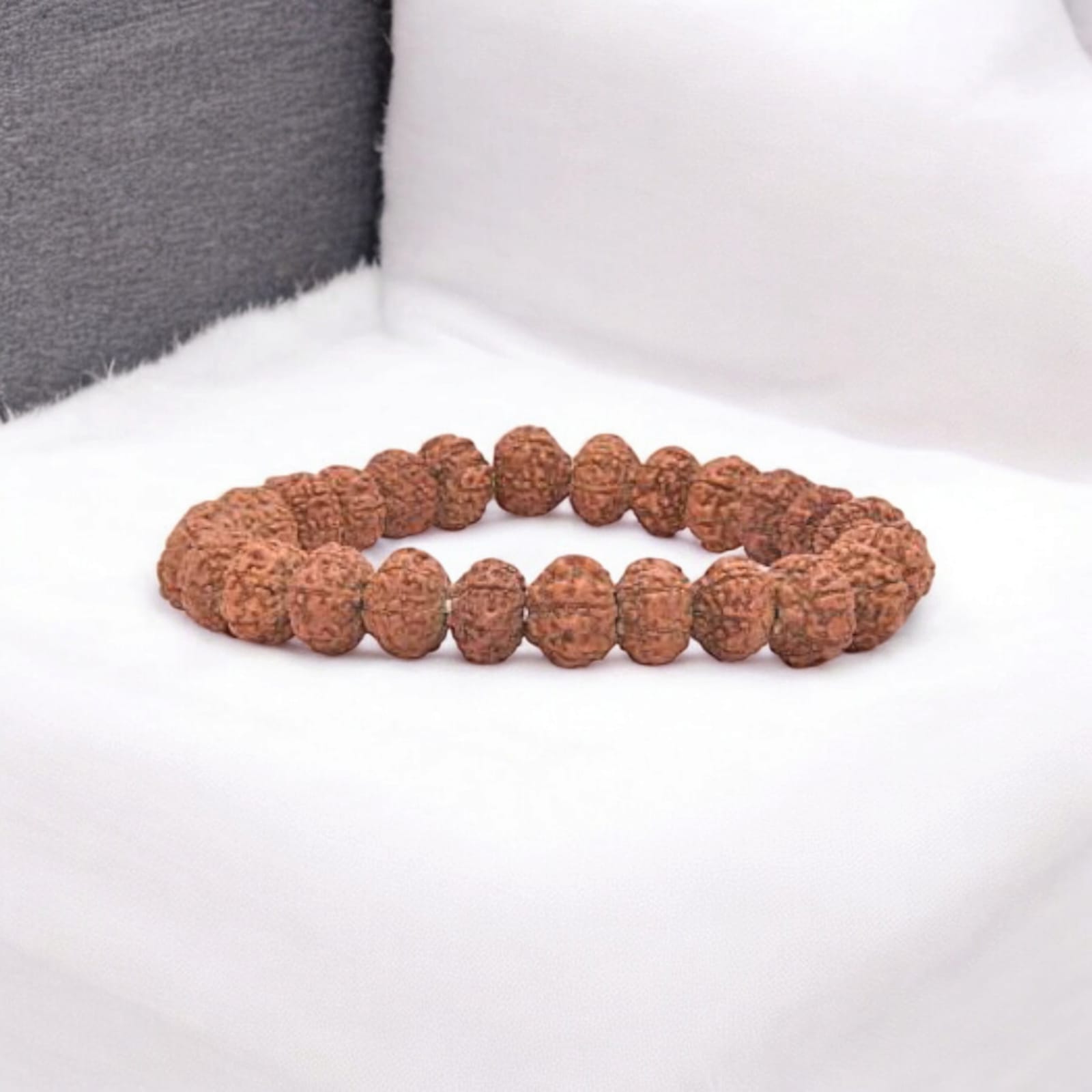 8 Mukhi Rudraksha bracelet featuring eight-faced Rudraksha beads, offering protection, success, and spiritual growth