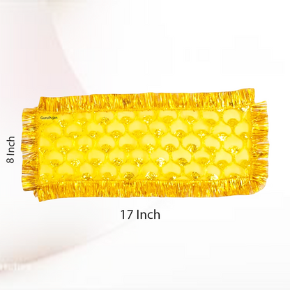 A 17X8-inch Peeli Chuniri (yellow cloth) designed for Mata Baglamukhi worship, symbolizing protection, prosperity, and success