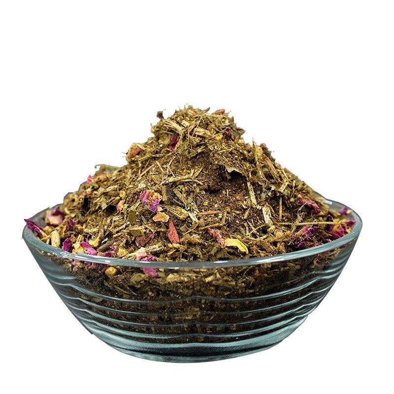 A 250GM pack of Hawan Samagri, containing a blend of sacred herbs, ghee, and wood, perfect for performing religious fire rituals and poojas.