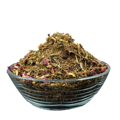 A 250GM pack of Hawan Samagri, containing a blend of sacred herbs, ghee, and wood, perfect for performing religious fire rituals and poojas.