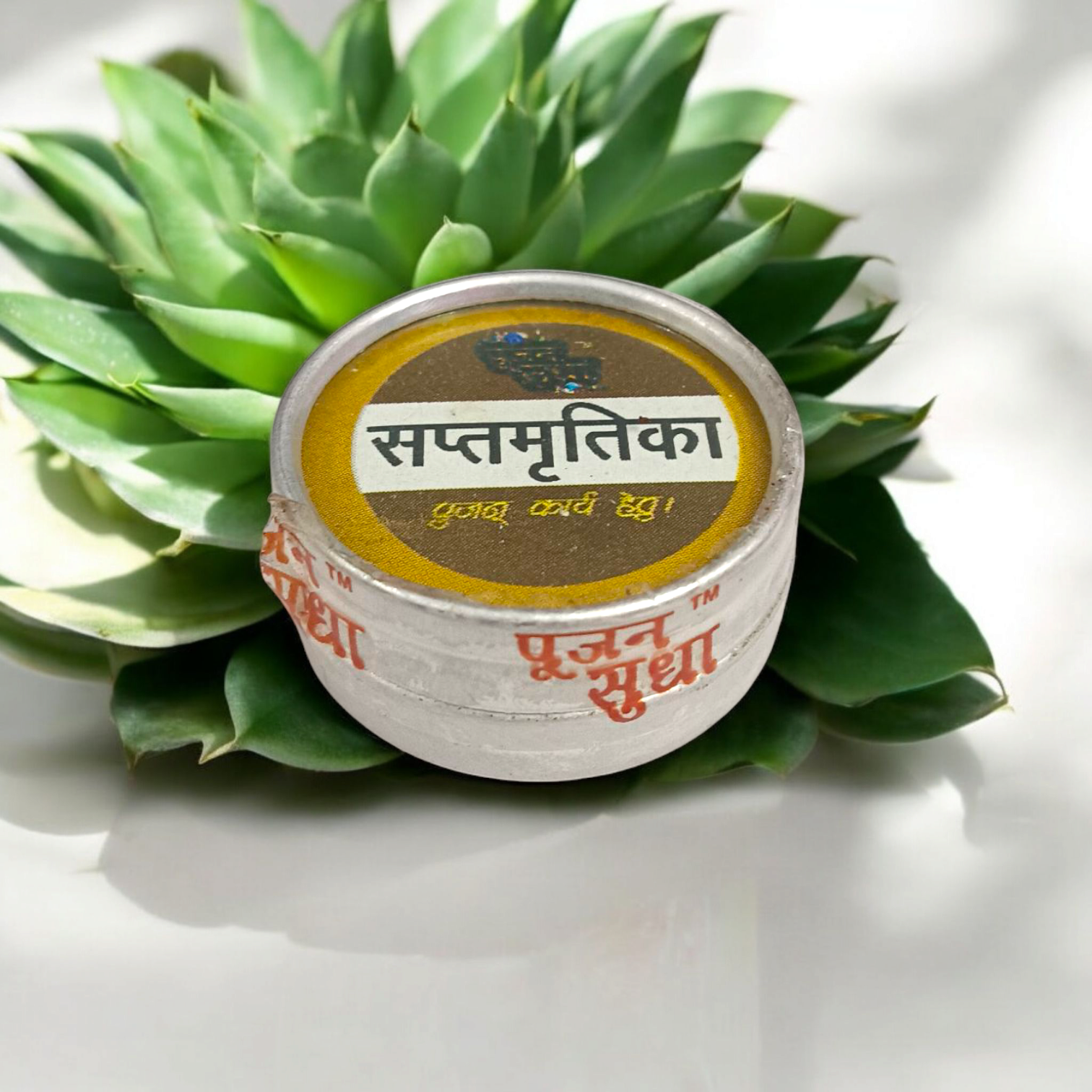 A 6GM pack of Sapta Mritika, a sacred blend of seven spiritual elements for purification and blessings during rituals.