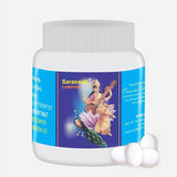 A Saraswati Kapur tablet made of pure camphor, ideal for spiritual rituals, purification, and promoting focus.