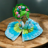 A Set of 5 Laddu Gopal Pagdis (crowns) designed for size 6 No. Krishna idols, perfect for adorning your Bal Gopal idol during worship, prayers, and festivals.
