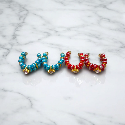 A Set of 5 Multicolored Kadas for Laddu Gopal idols, designed to add vibrancy and elegance to Krishna idols during daily worship, festivals, and special occasions.