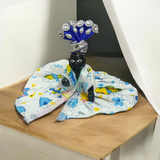 A Set of 6 Laddu Gopal Pagdis (crowns) designed for size 0 No. Krishna idols, perfect for adorning your Bal Gopal idol during daily worship, prayers, and festive occasions.