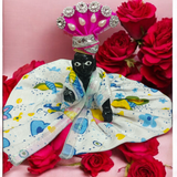 A Set of 6 Laddu Gopal Pagdis (crowns) designed for size 0 No. Krishna idols, perfect for adorning your Bal Gopal idol during daily worship, prayers, and festive occasions.