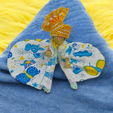 A Set of 6 Laddu Gopal Pagdis (crowns) designed for size 3 No. Krishna idols, perfect for adorning your Bal Gopal idol during daily worship, prayers, and festive occasions.
