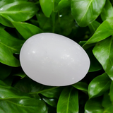 A White Marble Shivling Stone, symbolizing Lord Shiva, perfect for Tulsi leaves offerings, Puja rituals, and bringing spiritual growth, peace, and prosperity