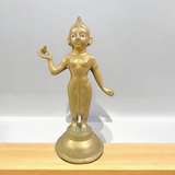 A beautiful Radha Rani idol crafted in 100% pure brass, symbolizing love, devotion, and grace for worship and spiritual growth.