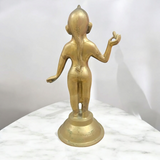 A beautiful Radha Rani idol crafted in 100% pure brass, symbolizing love, devotion, and grace for worship and spiritual growth.