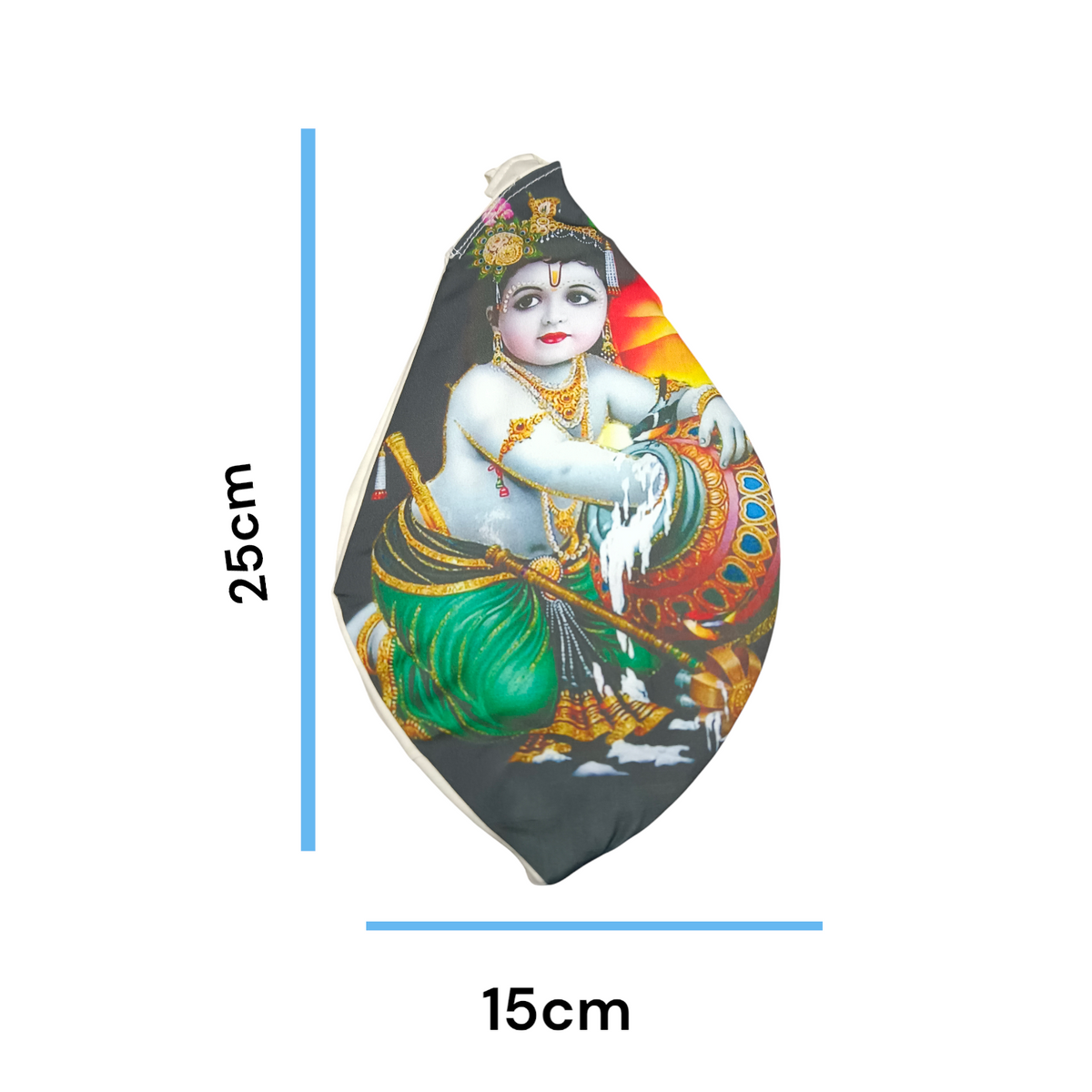 A beautifully crafted Laddu Gopal Gomukhi Bag with a Makhan Chor design, made from soft cotton.