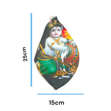 A beautifully crafted Laddu Gopal Gomukhi Bag with a Makhan Chor design, made from soft cotton.