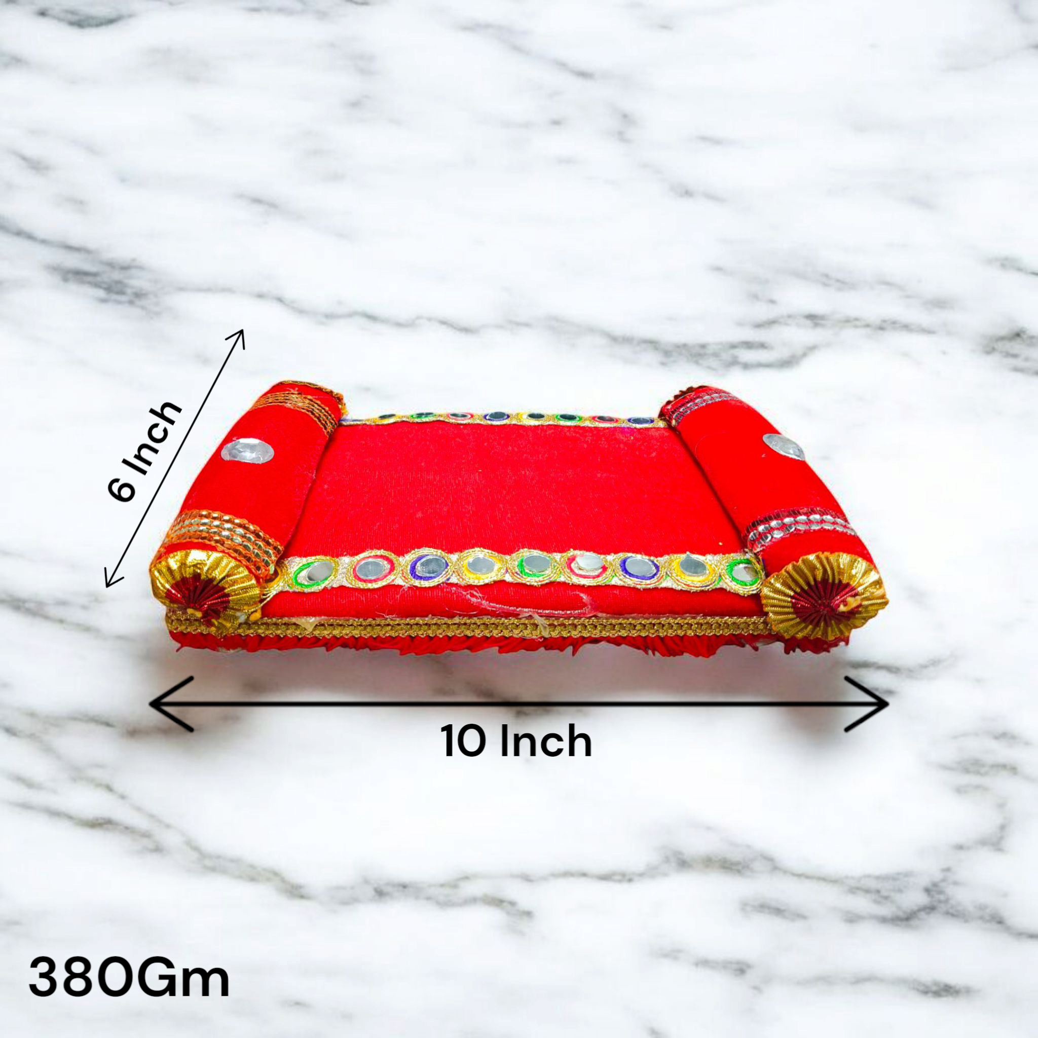 A beautifully crafted Laddu Gopal Singhasan Bed, ideal for Bal Gopal idols, adding a divine touch to your spiritual space.