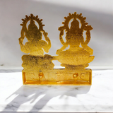 A beautifully crafted Laxmi Ganesh Metal Statue featuring intricate details, symbolizing prosperity, success, and the removal of obstacles.