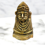 A beautifully crafted Pure Brass Khatu Shyam Idol with intricate details and a polished brass finish, symbolizing blessings of prosperity and protection.
