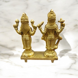 A beautifully crafted pair of Lakshmi Narayan idols made from 100% pure brass, representing prosperity, protection, and divine blessings.