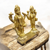 A beautifully crafted pair of Lakshmi Narayan idols made from 100% pure brass, representing prosperity, protection, and divine blessings.