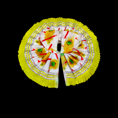 Laddu Gopal Dress with Stylish Lace Border | Lord Krishna Poshak | Size 3