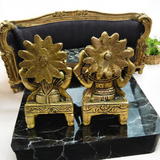 A beautifully detailed Lakshmi Ganesh Brass Murti, symbolizing wealth, prosperity, and the removal of obstacles.